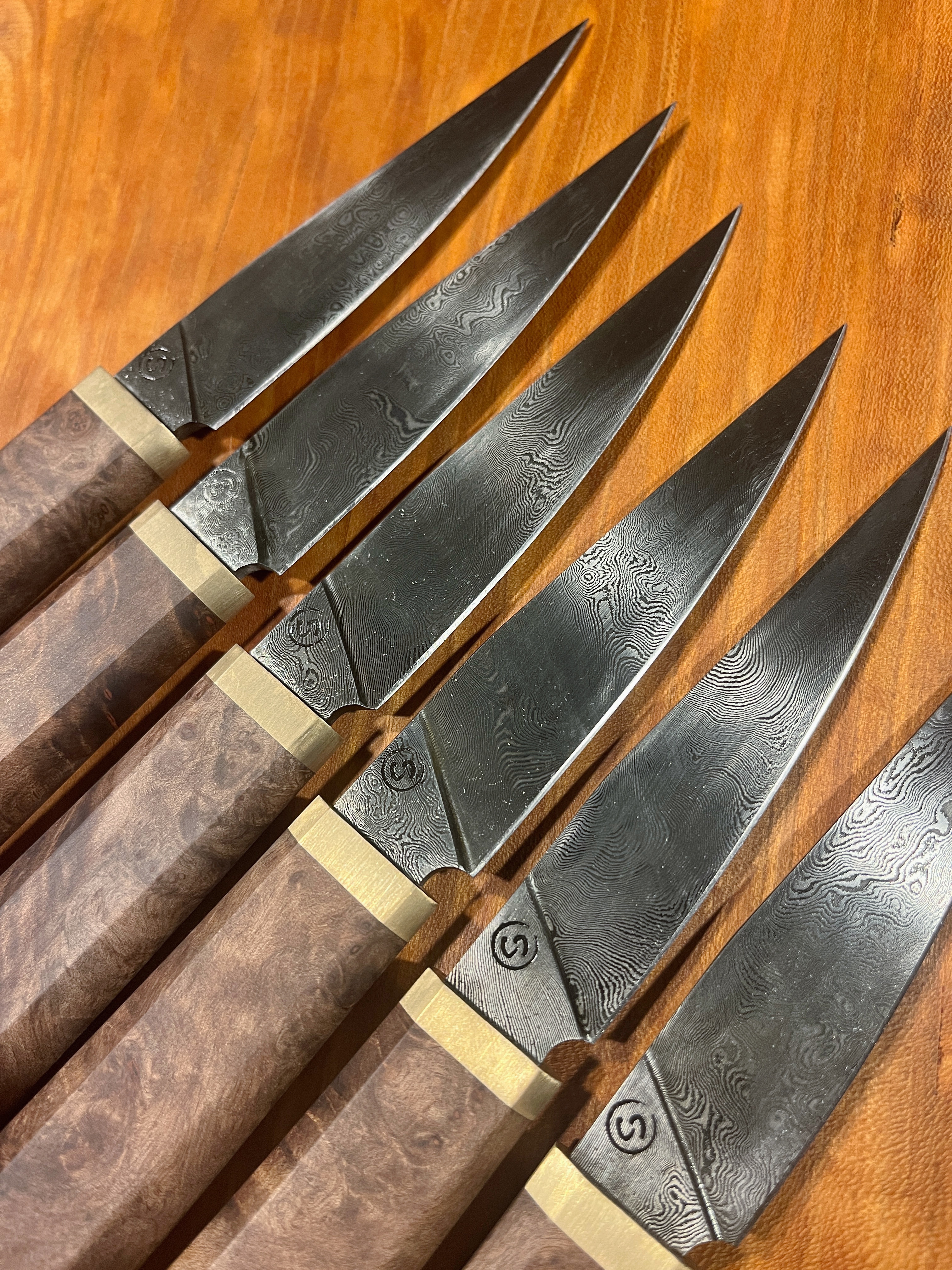 Damascus Steak Knife Set — view 2
